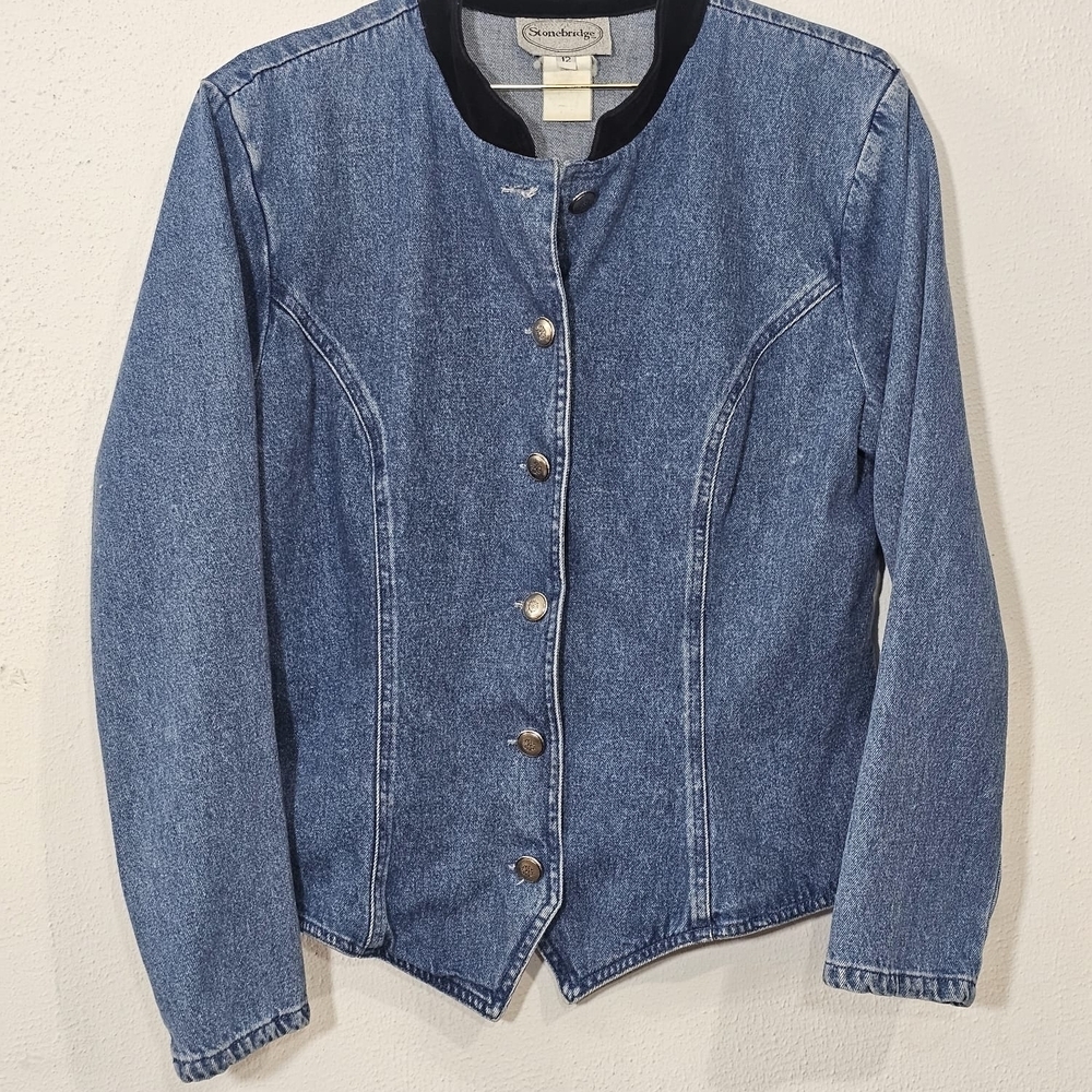 Stonebridge Women's Blue Denim Jacket View 3